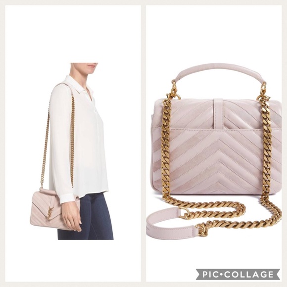 SOLD Monogram Medium College Suede Chain Crossbody - Picture 2 of 8